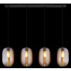 Globo Jefrey Hanglamp Zwart, 4-lichts