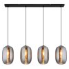 Globo Jefrey Hanglamp Zwart, 4-lichts