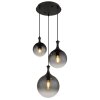 Globo Dalton Hanglamp Zwart, 3-lichts