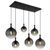 Globo Dalton Hanglamp Zwart, 6-lichts