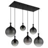 Globo Dalton Hanglamp Zwart, 6-lichts
