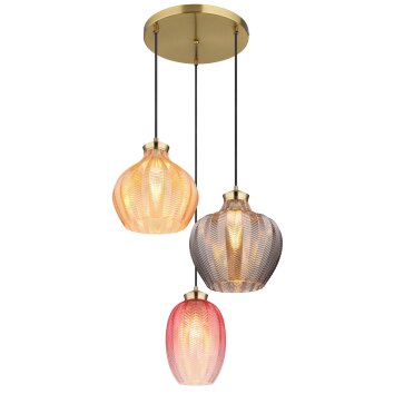 Globo Jessica Hanglamp Goud, 3-lichts