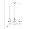 Globo Jessica Hanglamp Goud, 3-lichts
