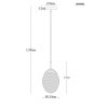 Globo Devin Hanglamp Goud, 1-licht