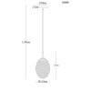 Globo Devin Hanglamp Goud, 1-licht