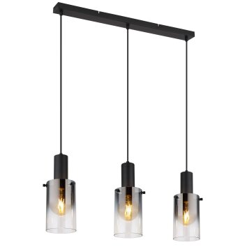 Globo Florentina Hanglamp Zwart, 3-lichts