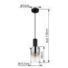 Globo Florentina Hanglamp Zwart, 1-licht