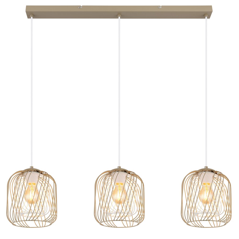 Globo Dichti Hanglamp Zandkleurig, 3-lichts