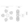 Globo Floriella Plafondlamp LED Goud, 1-licht