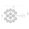 Globo Florietta Hanglamp LED Goud, 1-licht