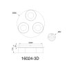 Globo Belinda Plafondlamp LED Zwart, 1-licht