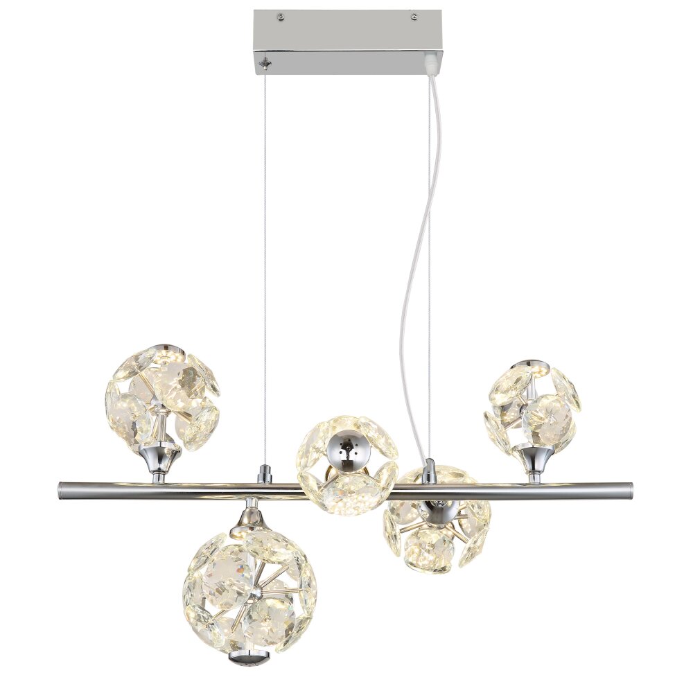 Globo Virina Hanglamp LED Chroom, 1-licht