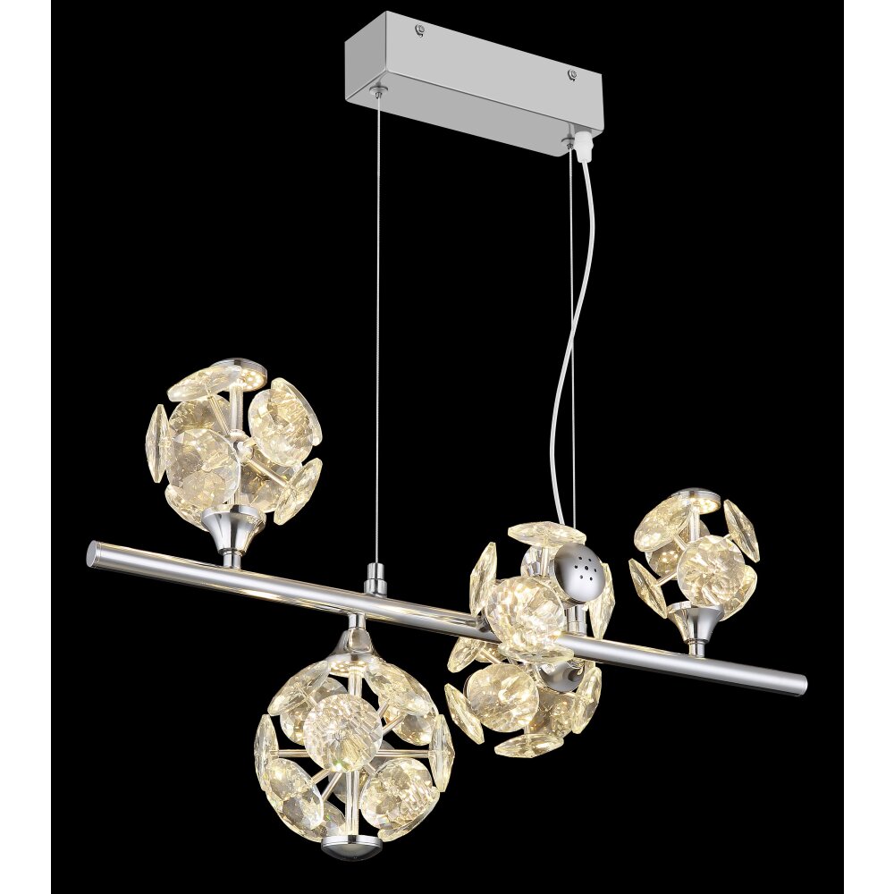 Globo Virina Hanglamp LED Chroom, 1-licht