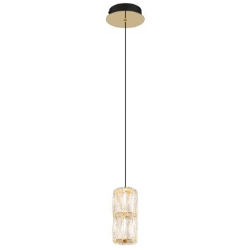 Globo Stefanie Hanglamp LED Goud, Zwart, 1-licht