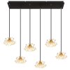 Globo Fiore Hanglamp Zwart, 6-lichts