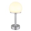 Globo Haku Tafellamp LED Zilver, 1-licht