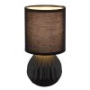Globo Sylas Tafellamp Zwart, 1-licht
