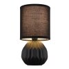 Globo Sylas Tafellamp Zwart, 1-licht