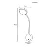 Globo Pegasi Wandlamp LED Zwart, 1-licht