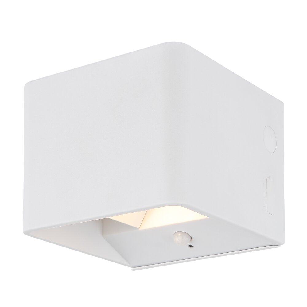 Globo Veronika Wandlamp LED Wit, 1-licht, Bewegingsmelder main product photo