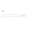 Globo Tristan Armatuur voor onder de kast LED Zilver, Wit, 1-licht, Bewegingsmelder