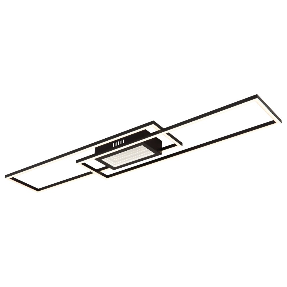 Globo Saunders Plafondlamp LED Zwart, 1-licht, Afstandsbediening main product photo