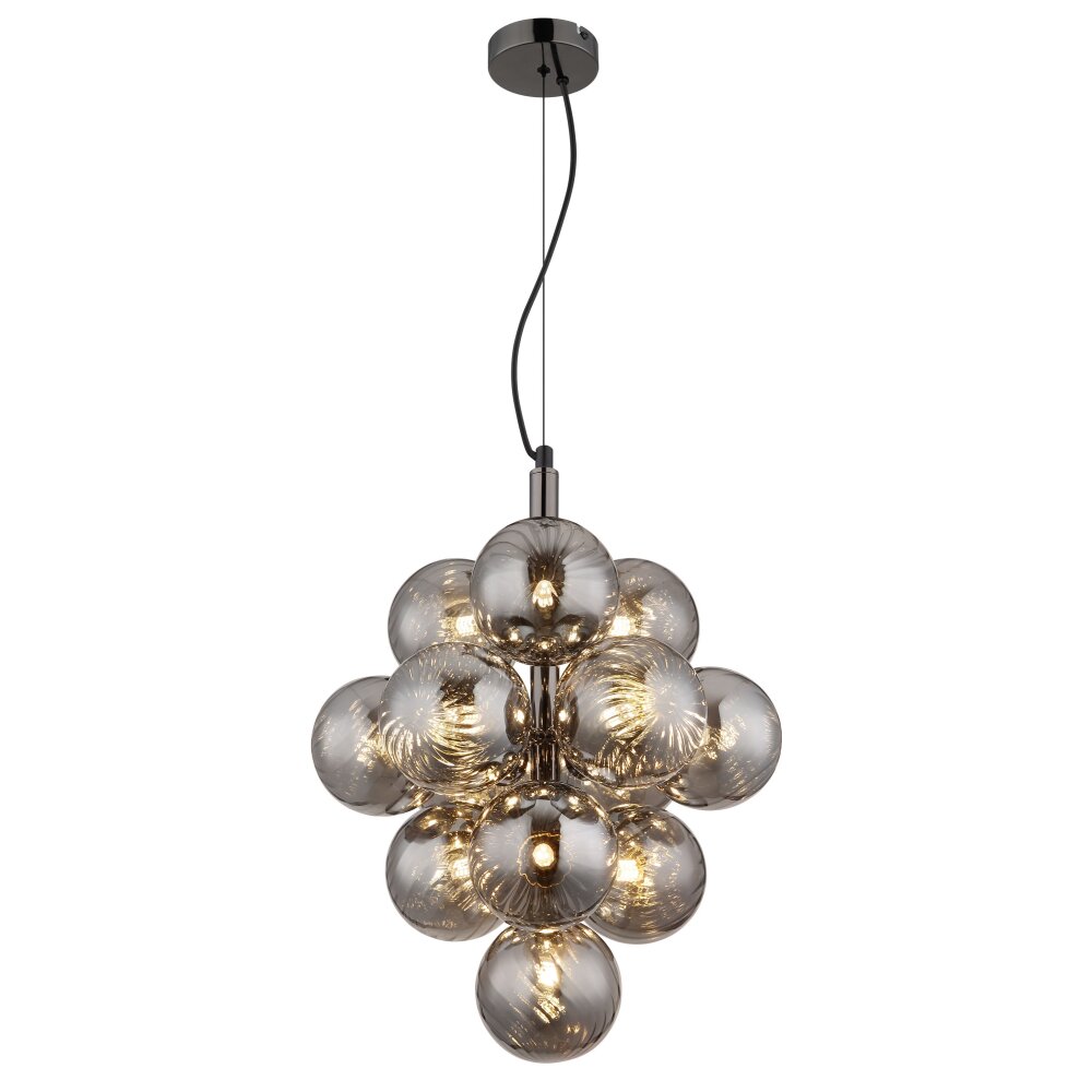 Globo Conor Hanglamp Chroom, Zwart, 13-lichts main product photo