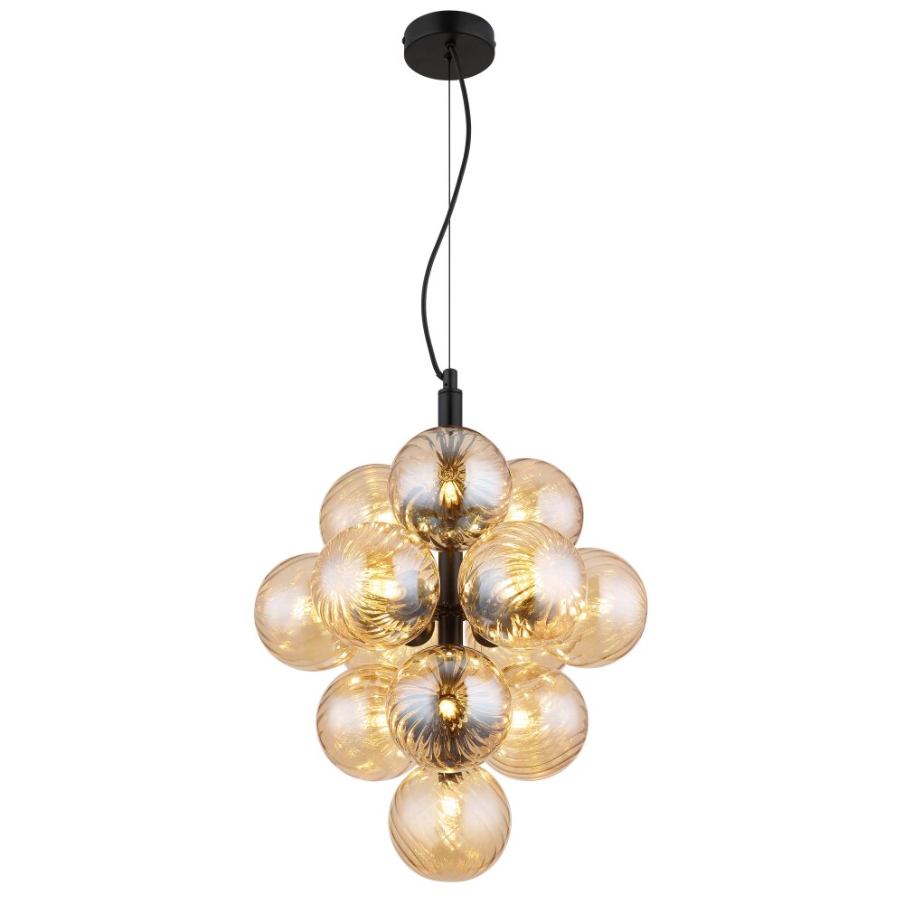 Globo Conor Hanglamp Zwart, 13-lichts main product photo