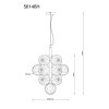 Globo Conor Hanglamp Zwart, 13-lichts