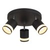 Globo Lucero Plafondlamp Zwart, 3-lichts