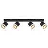Globo Lucero Plafondlamp Zwart, 4-lichts