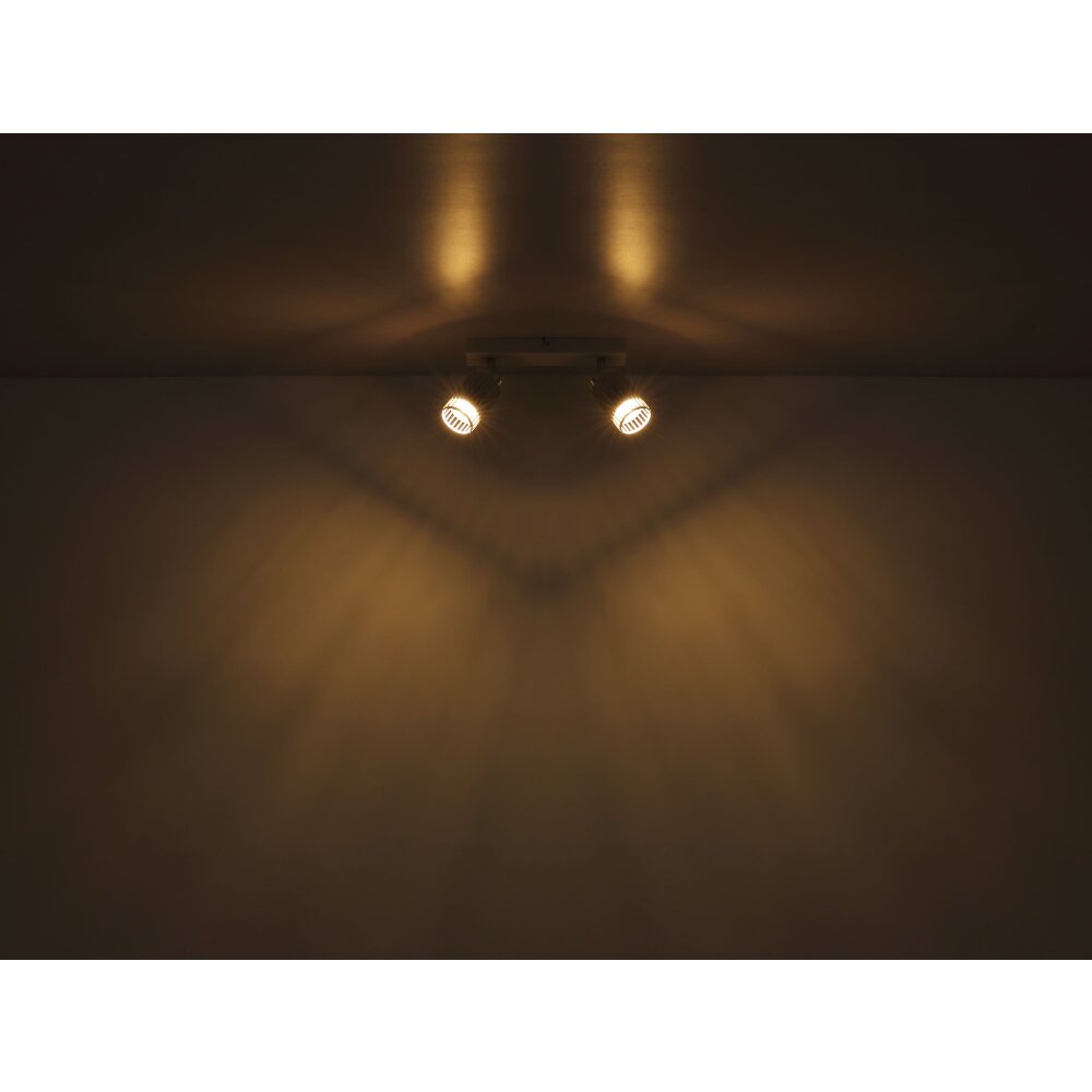Globo Korben Plafondlamp, Plafondspot Zwart, 2-lichts