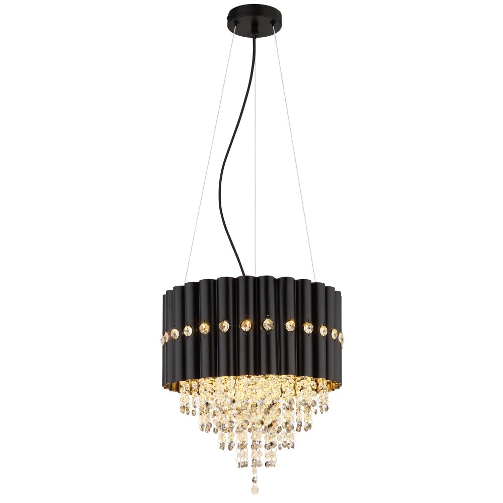 Globo Eleos Kroonluchter Zwart, 3-lichts main product photo