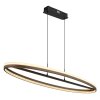 Globo Della Hanglamp LED Zwart, 1-licht