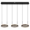 Globo Della Hanglamp LED Zwart, 1-licht