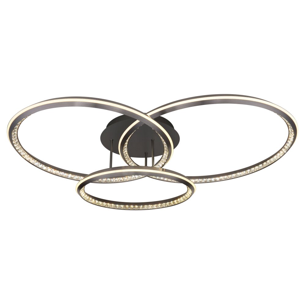 Globo Alaina Plafondlamp LED Grijs, 1-licht, Afstandsbediening main product photo