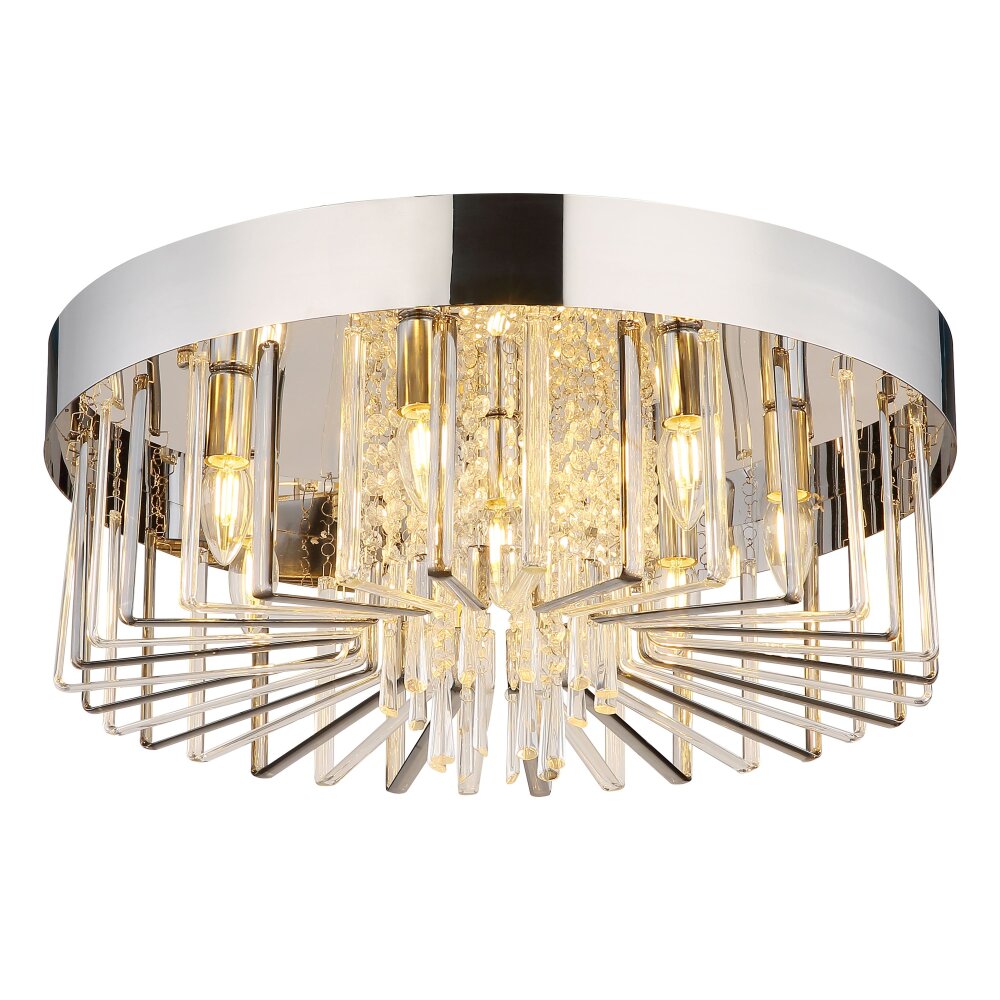 Globo Kirina Plafondlamp Chroom, 8-lichts main product photo