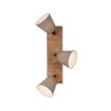 Lichten Direct MICHEL Plafondlamp, Plafondspot Natuurlijke kleuren, Zwart, 3-lichts