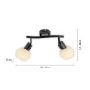 Lichten Direct LOKI Plafondlamp LED Zwart, 2-lichts