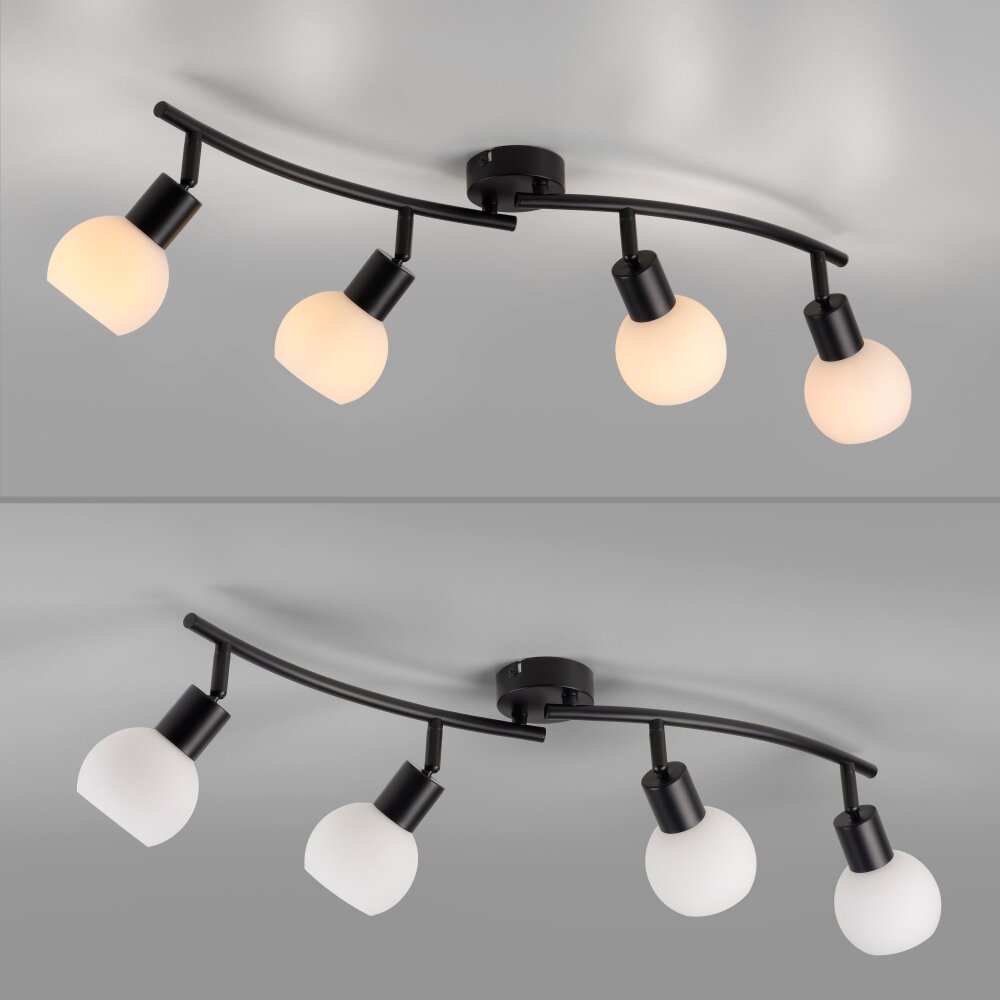 Lichten Direct LOKI Plafondlamp LED Zwart, 4-lichts