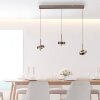 Paul Neuhaus Q-Serie Q-Rotate Hanglamp LED Bruin, 3-lichts, Afstandsbediening