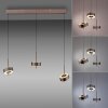 Paul Neuhaus Q-Serie Q-Rotate Hanglamp LED Bruin, 3-lichts, Afstandsbediening