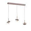 Paul Neuhaus Q-Serie Q-Rotate Hanglamp LED Bruin, 3-lichts, Afstandsbediening