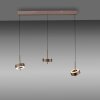 Paul Neuhaus Q-Serie Q-Rotate Hanglamp LED Bruin, 3-lichts, Afstandsbediening
