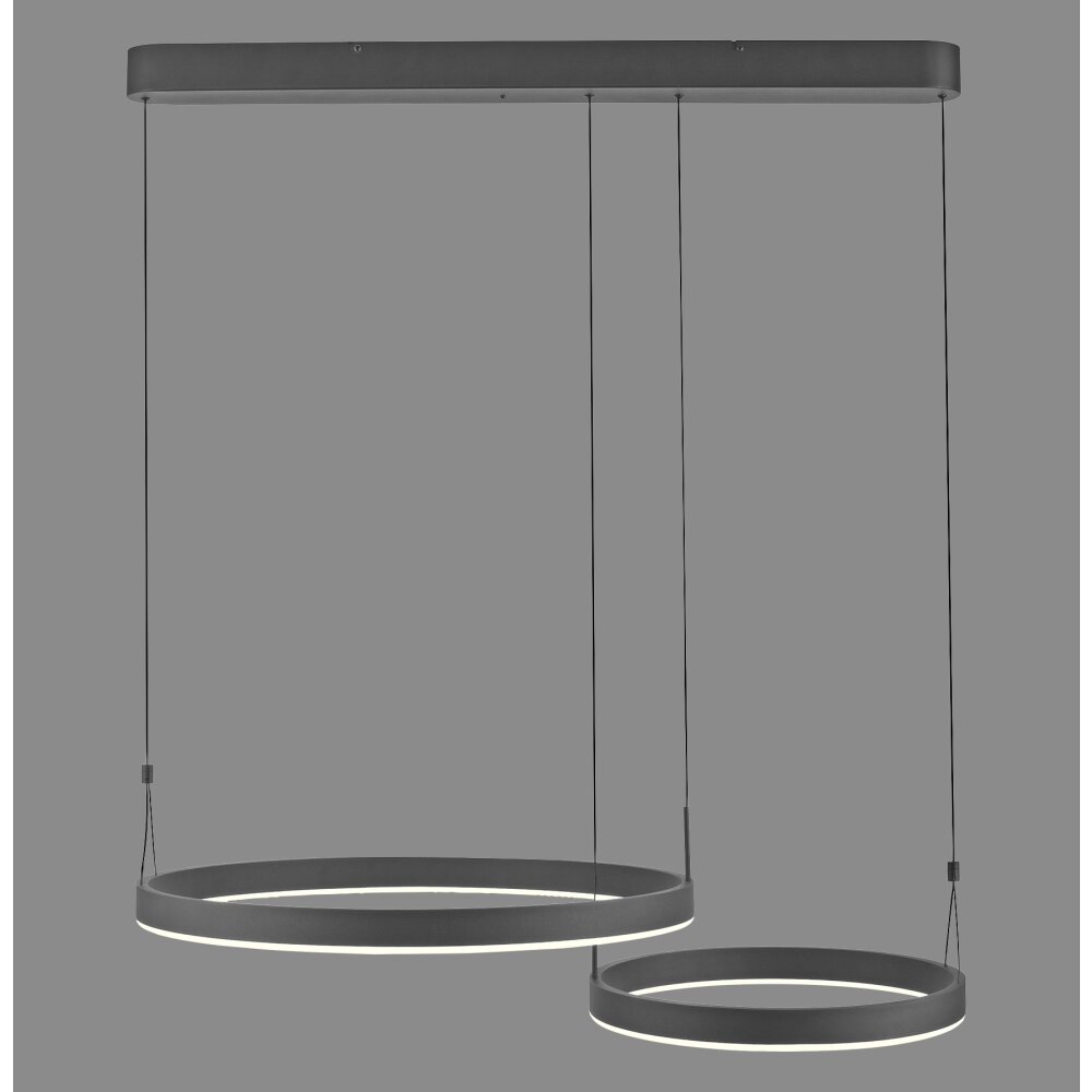 Paul Neuhaus Verlichting Esko Hanglamp LED Zwart, 2-lichts, Afstandsbediening main product photo