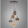 Paul Neuhaus Verlichting Irides Hanglamp LED Bruin, 5-lichts