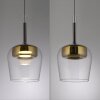 Paul Neuhaus Q-Serie Q-Kon Hanglamp LED Bruin, 1-licht, Afstandsbediening