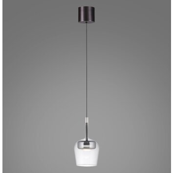 Paul Neuhaus Q-Serie Q-Kon Hanglamp LED Bruin, 1-licht, Afstandsbediening Paul Neuhaus Q-Serie Q-Kon Hanglamp LED Bruin, 1-licht, Afstandsbediening