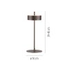 Paul Neuhaus Q-Serie Q-Rotate Tafellamp LED Bruin, 1-licht, Afstandsbediening