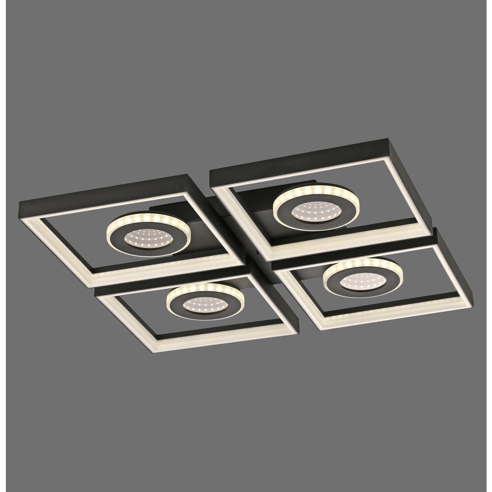 Paul Neuhaus Verlichting Traforo Plafondlamp LED Zwart, 1-licht, Afstandsbediening main product photo